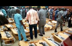 Illegally Imported 450 pieces of Pump Action Rifles Discovered At Tincan.