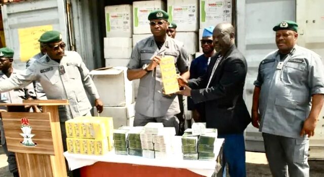 Customs Tincan Port Hands Over Containers of Expired Drugs to NAFDAC