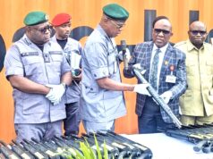 Customs Hands Over 399 Seized Rifles to Arms Control Centre