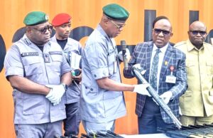 Customs Hands Over 399 Seized Rifles to Arms Control Centre
