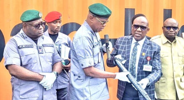 Customs Hands Over 399 Seized Rifles to Arms Control Centre